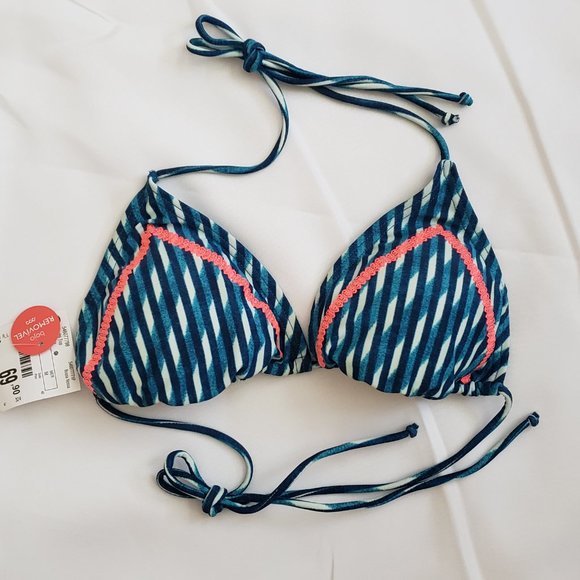 Bossa Nossa Embroidery Triangle Bra Cheeky Side Tie 2pc Set M - Picture 6 of 15